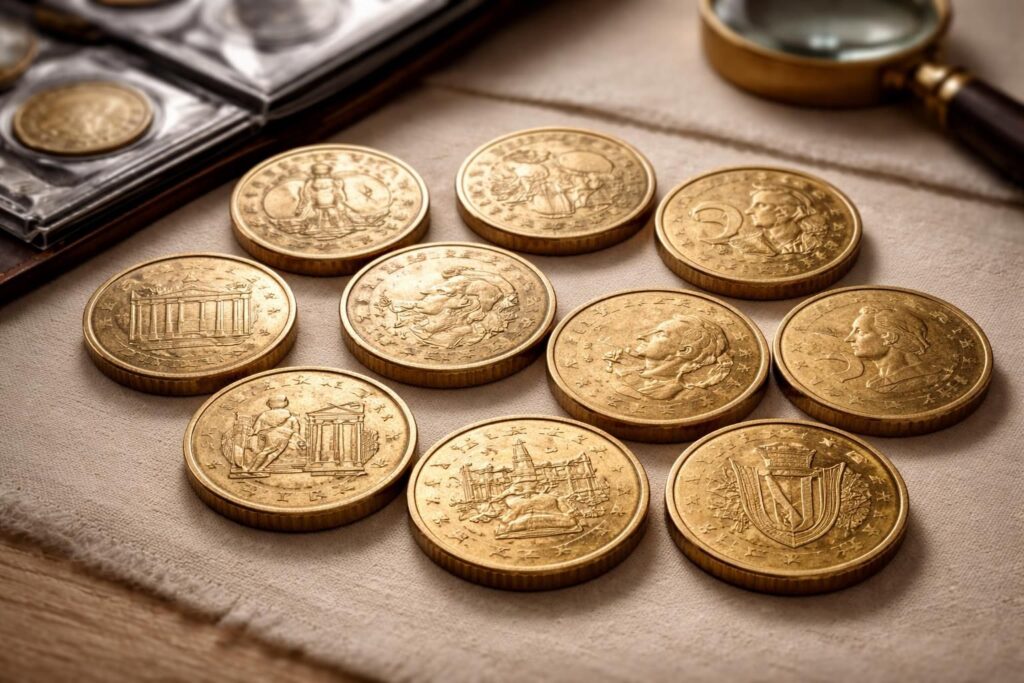 découvrez le top 10 des pièces de 50 centimes d'euro les plus rares à collectionner. guide complet pour reconnaître et rechercher ces pièces précieuses et uniques.