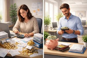 découvrez les différences entre un revenu de 32 000 euros bruts en net pour les travailleurs indépendants et les employés, incluant les charges sociales et fiscales.