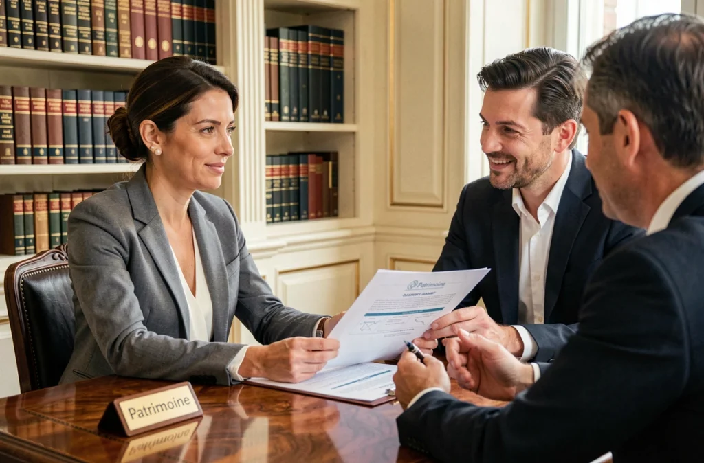 Conseillère patrimoniale de Lormoy Patrimoine en consultation avec des clients à Saint-Michel-sur-Orge